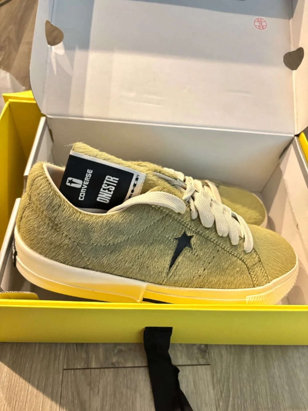 RICK OWENS X Converse DRKSHDW Calf Hair Sneakers